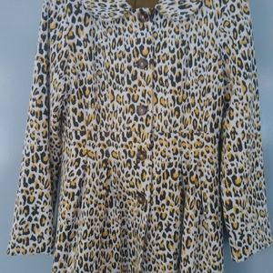 French Inspired Animal print Jacket Size L